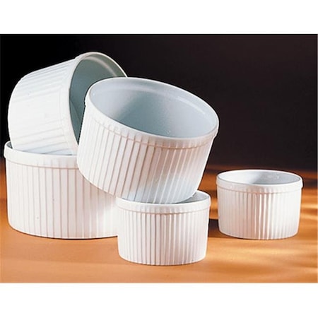 Pillivuyt Pillivuyt 260318BL Pleated Deep Souffle Dish Extra Large - 7.25 Inch 8 C. 260318BL
